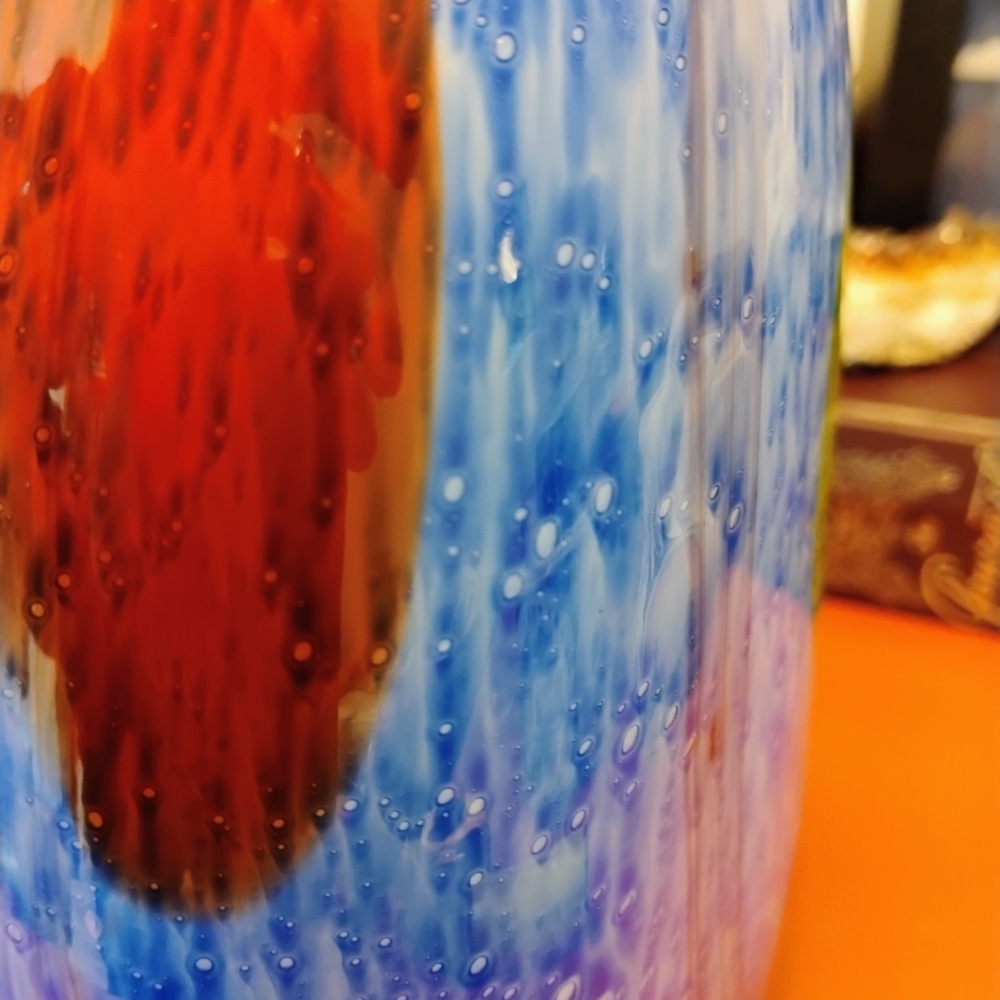 Colorful Art Glass Vase - Picture 3 of 10